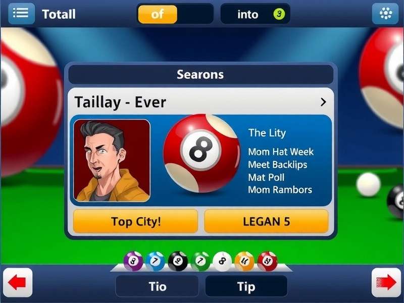 8 Ball Pool Wizard tournament screen